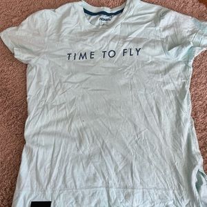 Hoka Womens Time to Fly TShirt Color Aqua size medium